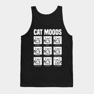 'Cat Moods Meme' Cute Cats Adorable Tank Top